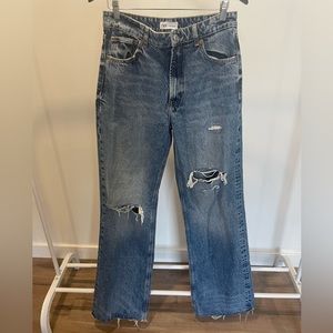 Ripped Wide Leg Jeans. Sized up for oversized look but they were too big.